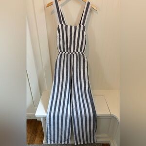 Reformation Striped Linen Jumpsuit